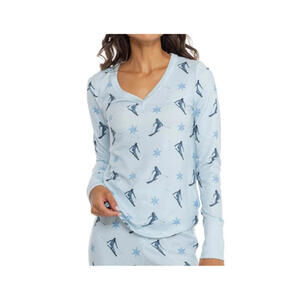 PJ SALVAGE SKI Print super soft jersey top NWOT X SMALL